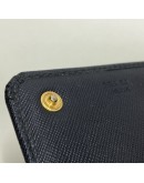 PRADA Bifold Long Wallet in Black Saffiano Leather – GHW