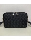 GUCCI Black GG Supreme Crossbody Bag with Web Shoulder Strap – SHW
