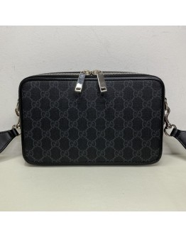 GUCCI Black GG Supreme Crossbody Bag with Web Shoulder Strap – SHW