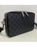 GUCCI Black GG Supreme Crossbody Bag with Web Shoulder Strap – SHW