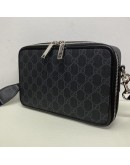GUCCI Black GG Supreme Crossbody Bag with Web Shoulder Strap – SHW