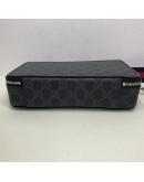 GUCCI Black GG Supreme Crossbody Bag with Web Shoulder Strap – SHW