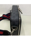 GUCCI Black GG Supreme Crossbody Bag with Web Shoulder Strap – SHW