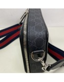 GUCCI Black GG Supreme Crossbody Bag with Web Shoulder Strap – SHW
