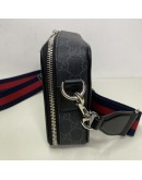GUCCI Black GG Supreme Crossbody Bag with Web Shoulder Strap – SHW