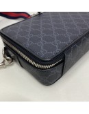 GUCCI Black GG Supreme Crossbody Bag with Web Shoulder Strap – SHW