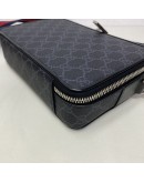 GUCCI Black GG Supreme Crossbody Bag with Web Shoulder Strap – SHW