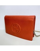 GUCCI Soho Wallet on Chain (WOC) in Orange Calfskin – GHW