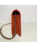 GUCCI Soho Wallet on Chain (WOC) in Orange Calfskin – GHW
