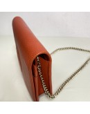GUCCI Soho Wallet on Chain (WOC) in Orange Calfskin – GHW