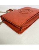 GUCCI Soho Wallet on Chain (WOC) in Orange Calfskin – GHW