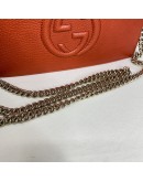 GUCCI Soho Wallet on Chain (WOC) in Orange Calfskin – GHW