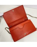 GUCCI Soho Wallet on Chain (WOC) in Orange Calfskin – GHW