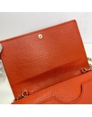 GUCCI Soho Wallet on Chain (WOC) in Orange Calfskin – GHW