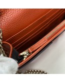 GUCCI Soho Wallet on Chain (WOC) in Orange Calfskin – GHW