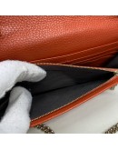 GUCCI Soho Wallet on Chain (WOC) in Orange Calfskin – GHW