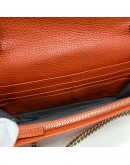 GUCCI Soho Wallet on Chain (WOC) in Orange Calfskin – GHW