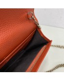 GUCCI Soho Wallet on Chain (WOC) in Orange Calfskin – GHW