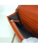GUCCI Soho Wallet on Chain (WOC) in Orange Calfskin – GHW