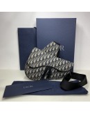 CHRISTIAN DIOR Blue Oblique Saddle Belt Bag – SHW (Receipt Year 2024)