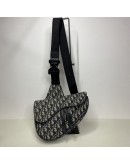 CHRISTIAN DIOR Blue Oblique Saddle Belt Bag – SHW (Receipt Year 2024)
