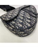 CHRISTIAN DIOR Blue Oblique Saddle Belt Bag – SHW (Receipt Year 2024)