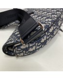 CHRISTIAN DIOR Blue Oblique Saddle Belt Bag – SHW (Receipt Year 2024)