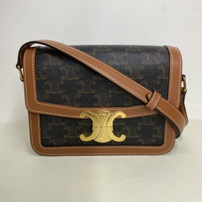 CELINE Teen Triomphe Calfskin Crossbody Bag – GHW (Year 2022)