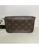 LOUIS VUITTON Monogram Felicie Strap & Go Pochette with Khaki Shoulder Strap – GHW (Year 2021)