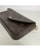 LOUIS VUITTON Monogram Felicie Strap & Go Pochette with Khaki Shoulder Strap – GHW (Year 2021)