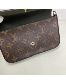LOUIS VUITTON Monogram Felicie Strap & Go Pochette with Khaki Shoulder Strap – GHW (Year 2021)