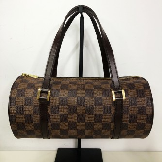 LOUIS VUITTON Damier Ebene Papillon 26 Handbag - GHW (Year 2005)