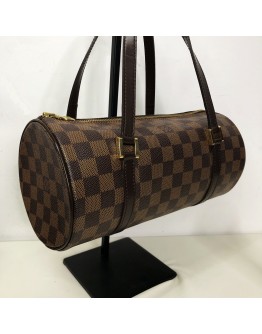 LOUIS VUITTON Damier Ebene Papillon 26 Handbag - GHW (Year 2005)
