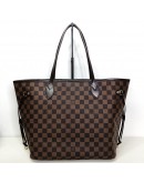 LOUIS VUITTON Damier Ebene Neverfull MM Tote Bag in Red Inner Lining – GHW (Year 2012)