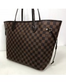 LOUIS VUITTON Damier Ebene Neverfull MM Tote Bag in Red Inner Lining – GHW (Year 2012)