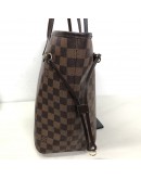 LOUIS VUITTON Damier Ebene Neverfull MM Tote Bag in Red Inner Lining – GHW (Year 2012)
