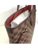 LOUIS VUITTON Damier Ebene Neverfull MM Tote Bag in Red Inner Lining – GHW (Year 2012)