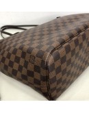 LOUIS VUITTON Damier Ebene Neverfull MM Tote Bag in Red Inner Lining – GHW (Year 2012)