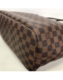 LOUIS VUITTON Damier Ebene Neverfull MM Tote Bag in Red Inner Lining – GHW (Year 2012)