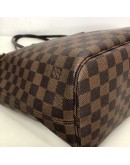 LOUIS VUITTON Damier Ebene Neverfull MM Tote Bag in Red Inner Lining – GHW (Year 2012)