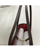 LOUIS VUITTON Damier Ebene Neverfull MM Tote Bag in Red Inner Lining – GHW (Year 2012)