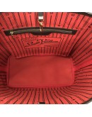 LOUIS VUITTON Damier Ebene Neverfull MM Tote Bag in Red Inner Lining – GHW (Year 2012)