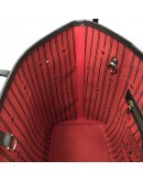 LOUIS VUITTON Damier Ebene Neverfull MM Tote Bag in Red Inner Lining – GHW (Year 2012)