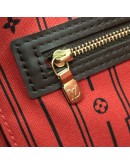 LOUIS VUITTON Damier Ebene Neverfull MM Tote Bag in Red Inner Lining – GHW (Year 2012)