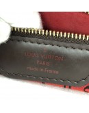 LOUIS VUITTON Damier Ebene Neverfull MM Tote Bag in Red Inner Lining – GHW (Year 2012)