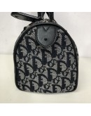 CHRISTIAN DIOR Black Trotter Canvas Mini Boston Bag 20 – SHW