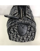 CHRISTIAN DIOR Black Trotter Canvas Mini Boston Bag 20 – SHW
