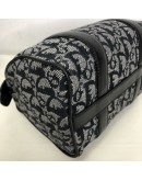 CHRISTIAN DIOR Black Trotter Canvas Mini Boston Bag 20 – SHW