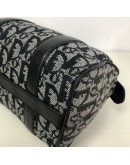 CHRISTIAN DIOR Black Trotter Canvas Mini Boston Bag 20 – SHW