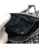 CHRISTIAN DIOR Black Trotter Canvas Mini Boston Bag 20 – SHW
